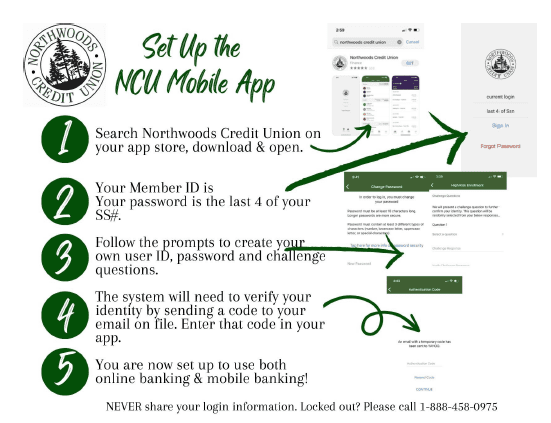Set up NCU mobile app instructions