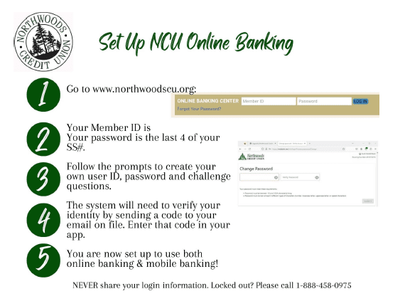 Set Up NCU Online Banking Graphic 