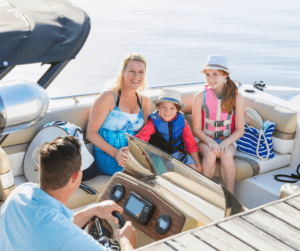 Family On Boat Image