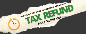 Account Information Regarding Tax Refund Details