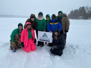 Northwoods Credit Union Moose Lake, Minnesota Ice Bocce Ball Team