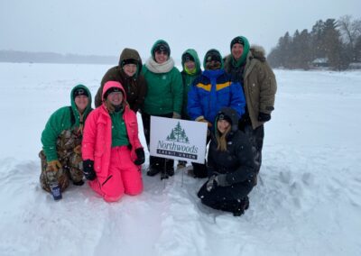 Northwoods Credit Union Moose Lake, Minnesota Ice Bocce Ball Team