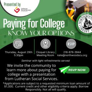Paying For College Seminar LSS and Northwoods Credit Union