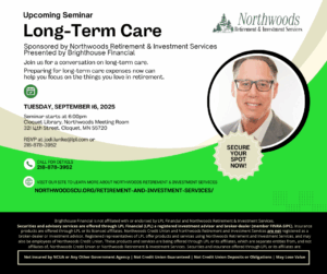 Northwoods Retirement and Investment Services Upcoming Seminar in Cloquet, Minnesota.