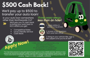 Refinance Your Auto Loan with Northwoods Credit Union! Take Advantage of our loan promo today in Minnesota.
