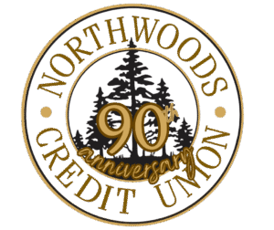 Northwoods Credit Union 90th Anniversary Logo